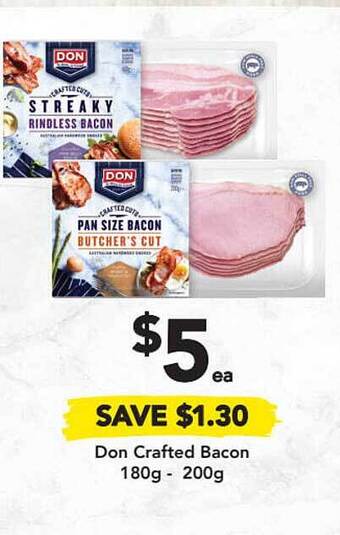 Drakes Don Crafted Bacon 180g - 200g offer