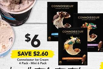 Drakes Connoisseur Ice Cream 4 Pack - Mini 6 Pack offer