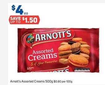 Foodland Arnott's Assorted Creams 500g offer