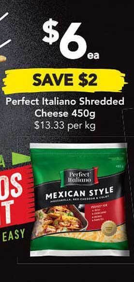 Drakes Perfect Italiano Shredded Cheese 450g offer