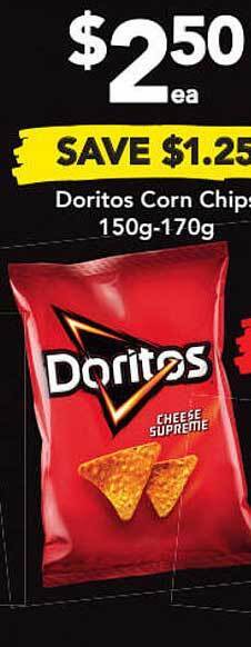 Drakes Doritos Corn Chips 150g-170g offer