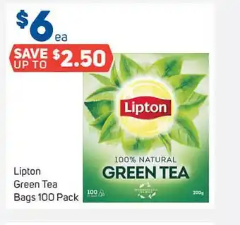 Foodland Lipton Green Tea Bags 100 Pack offer