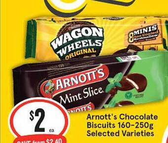 IGA Arnott's Chocolate Biscuits 160-250g offer