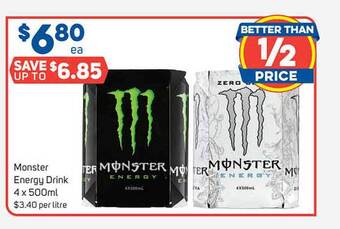 Foodland Monster Energy Drink 4 X 500ml offer