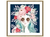 LivingStyles "Blooming Blue" Framed Canvas Wall Art, 100cm offer