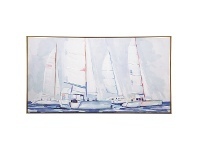 LivingStyles "Sail Boats" Framed Canvas Wall Art, 150cm offer