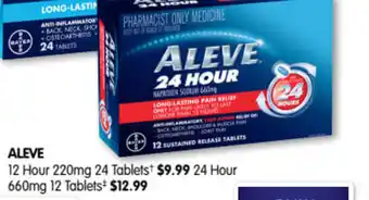 Alliance Pharmacy Aleve 24 Hour 660mg 12 Tablets offer