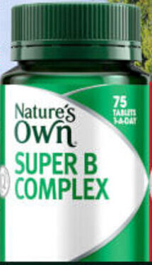 Alliance Pharmacy Nature's Own Super B Complex 75 Tablets offer