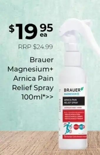 Brauer Magnesium+ Arnica Pain Relief Spray 100 ml