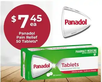 Super Pharmacy Panadol Pain Relief 50 Tablets offer