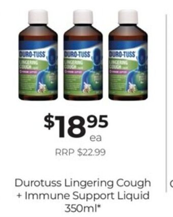 Durotuss Lingering Cough + Immune Support Liquid 350ml