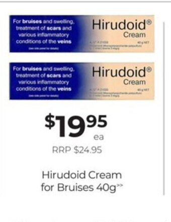 Super Pharmacy Hirudoid Cream for Bruises 40g offer