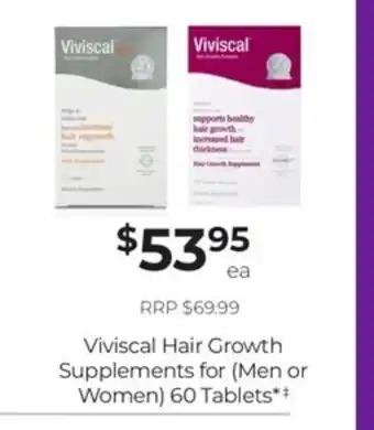 Viviscal Hair Growth Supplements for (Men or Women) 60 Tablets