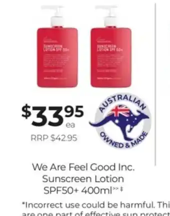 We Are Feel Good Inc. Sunscreen Lotion SPF50+ 400ml