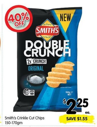 Smith's Crinkle Cut Chips 150-170gm