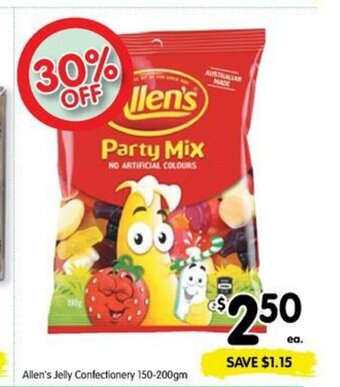 Spar Allen's Jelly Confectionery 150-200gm offer