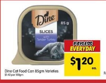 Spar Dine Cat Food Can 85gm Varieties offer