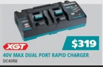 XGT 40V Max Dual Port Rapid Charger DC40RB