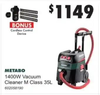 Metabo 1400W Vacuum Cleaner M Class 35L 602058190
