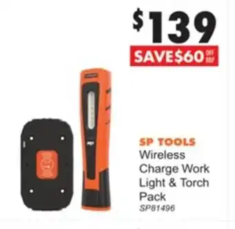 United Tools SP Tools Wireless Charge Work Light & Torch Pack SP81496 offer