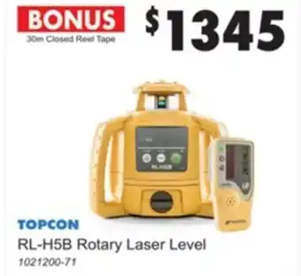 United Tools Topcon RL-H5B Rotary Laser Level 1021200-71 offer