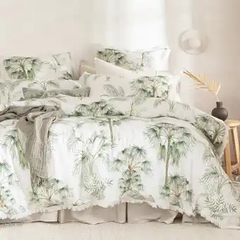 Pillow Talk Havana Natural Quilt Cover Set by M.U.S.E. offer