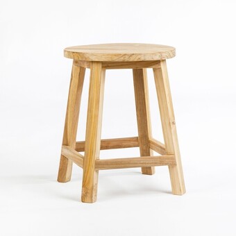 Pillow Talk Ward Recycled Teak Round Stool by M.U.S.E. offer