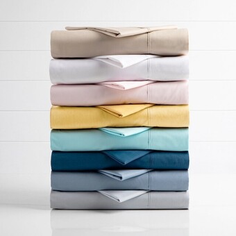 Pillow Talk 250 Thread Count Plain Dye Sheet Set by Habitat offer