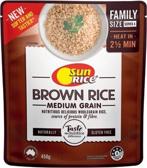 IGA Sun Rice Family Size Microwavable Rice 450g Selected Varieties offer