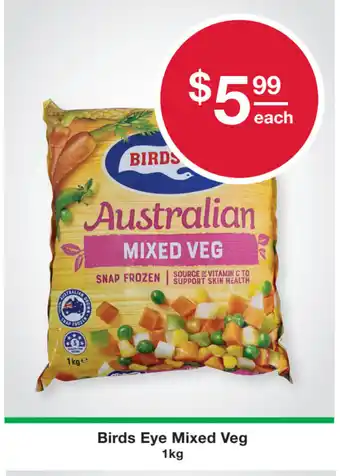 Australian Butchers Store Birds Eye Mixed Veg 1kg offer