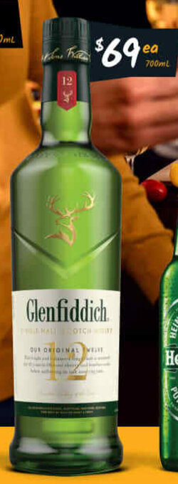 Cellarbrations Glenfiddich 12YO Single Malt Scotch Whisky 700ml offer