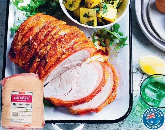 Coles Australian Pork Leg Roast Boneless offer at Coles