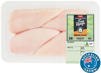 Coles Coles Free Range RSPCA Approved Chicken Breast Large Pack offer