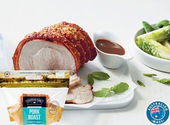 Coles Riverview Farms Australian Hot Roast Pork Ready to Eat offer