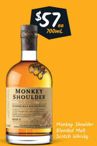 Monkey Shoulder Blended Malt Scotch Whisky 700ml