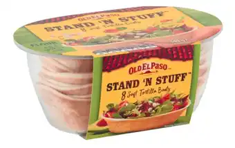 Coles Old El Paso Stand ‘N Stuff Soft Tortillas 8 Pack 193g offer