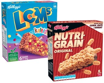 Coles Kellogg’s LCMs 120g-138g or Nutri-Grain Bars 144g offer