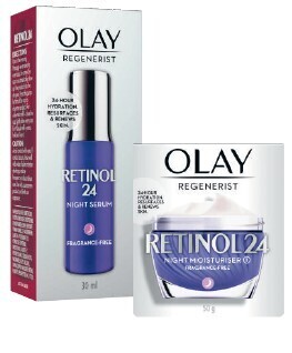 Coles Olay Regenerist Retinol 24 Night Moisturiser 50g or Regenerist Retinol 24 Night Serum 30mL offer