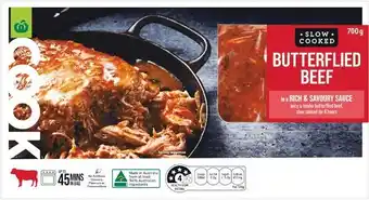 Woolworths Woolworths COOK Slow Cook Butterflied Beef 700g – From the Meat Dept offer