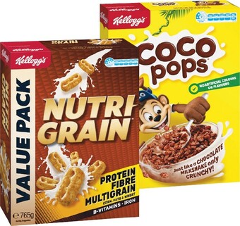Woolworths Kellogg’s Nutri-Grain 765g or Kellogg’s Coco Pops 650g offer