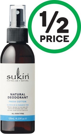 Woolworths Sukin Deodorant Pump 125ml offer