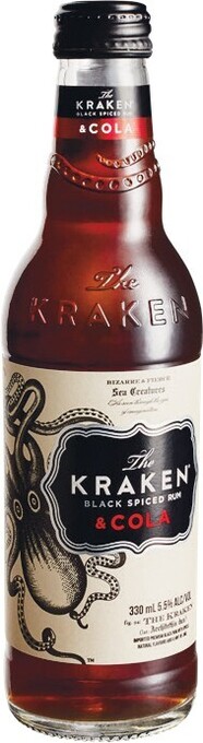 Woolworths Kraken Black Spiced Rum & Cola Bottles 4x330ml offer