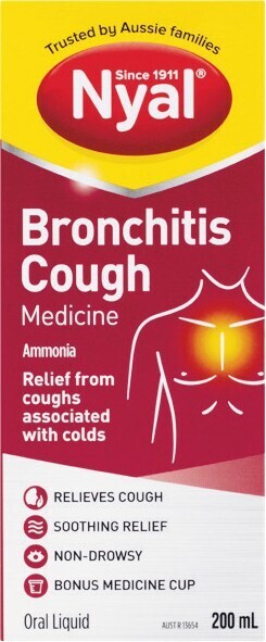 Woolworths Nyal Cough Syrup Bronchitis Cough Mix 200ml# offer