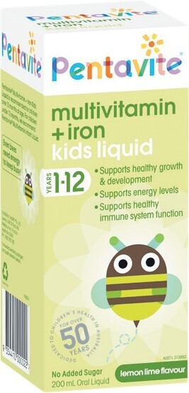 Woolworths Pentavite Multivitamin + Iron Kids Liquid 200ml^ offer
