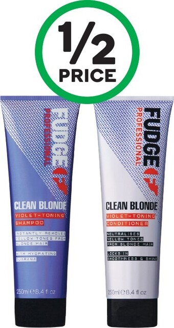 Woolworths Fudge Clean Blonde Shampoo or Conditioner 250ml offer