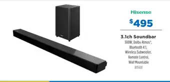 Betta Hisense 3.1ch Soundbar 815601 offer