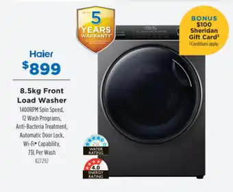 Betta Haier 8.5kg Front Load Washer 827292 offer