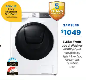 Betta Samsung 8.5kg Front Load Washer 821397 offer