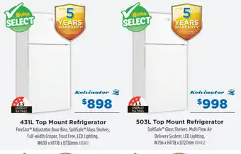 Betta Kelvinator 431L Top Mount Refrigerator 810451 offer