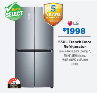 Betta LG 530L French Door Refrigerator offer